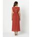 Robe longue encolure V + dos nu et liens-2