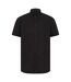 Henbury Mens Modern Short Sleeve Oxford Shirt (Black) - UTPC3831