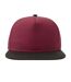 Unisex adult bank 5 panel recycled snapback cap burgundy/black Atlantis