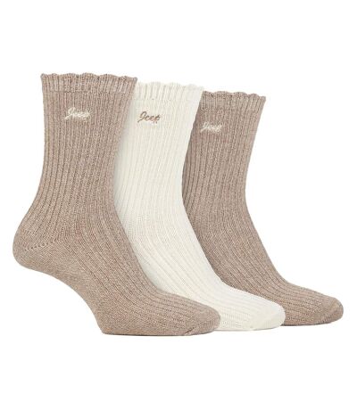 3 Pack Ladies Bamboo Scalloped Ankle Socks