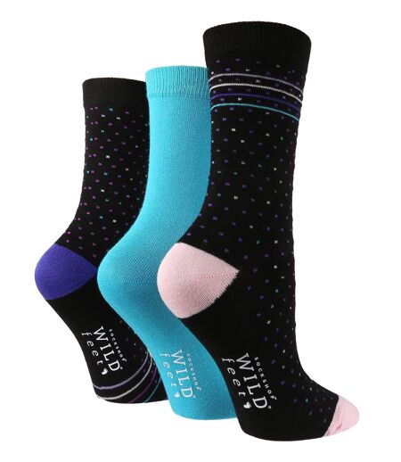 Wild Feet - 3 Pk Ladies Bamboo Socks | Polka Dot