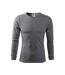 T-shirt Manches Longues Homme Gris Malfini-1