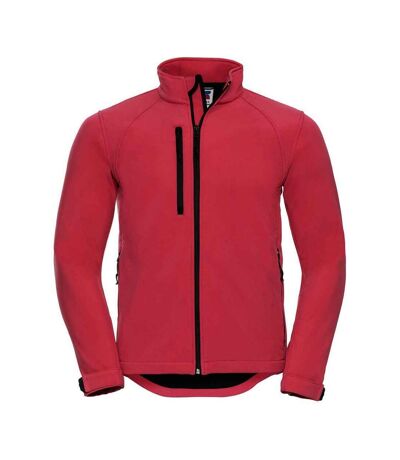 Russell Mens Plain Soft Shell Jacket (Classic Red)