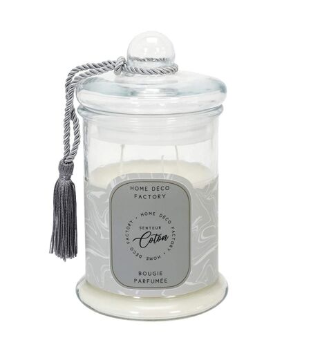 Bougie Parfumée en Verre Bonbonnière 23cm Coton