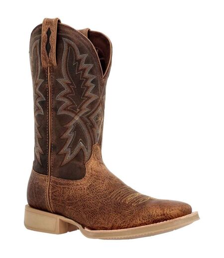Mens Rebel Pro Lite Grain Leather Cowboy Boots Rustic Tan Durango