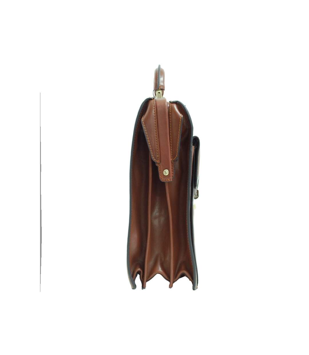 Katana - Cartable américain en cuir collet - marron - 4798-3