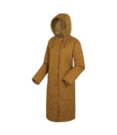 Regatta Womens/Ladies Jaycee Quilted Hooded Jacket (Rubber/Barleycorn) - UTRG9211