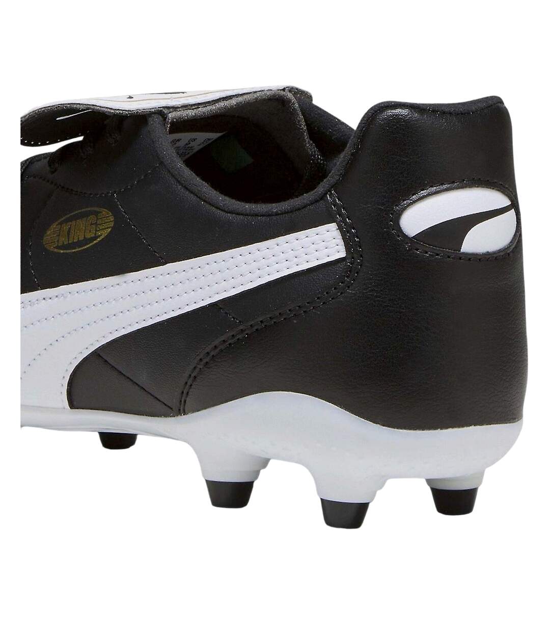 Chaussures de foot pour terrain ferme king top homme noir / blanc Puma