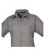 Womens/ladies Poplin Short-sleeved Blouse Dark Grey Premier-2