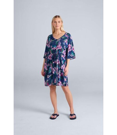 Womens/ladies jasmine kaftan dark blue Animal