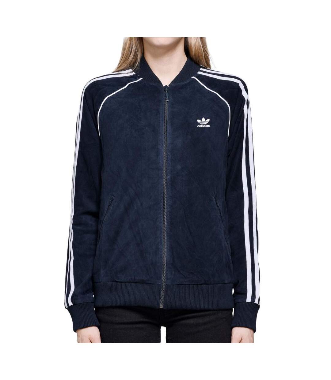 Veste bleu foncé femme Adidas Leather - 34-1