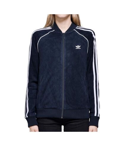 Veste bleu foncé femme Adidas Leather - 36