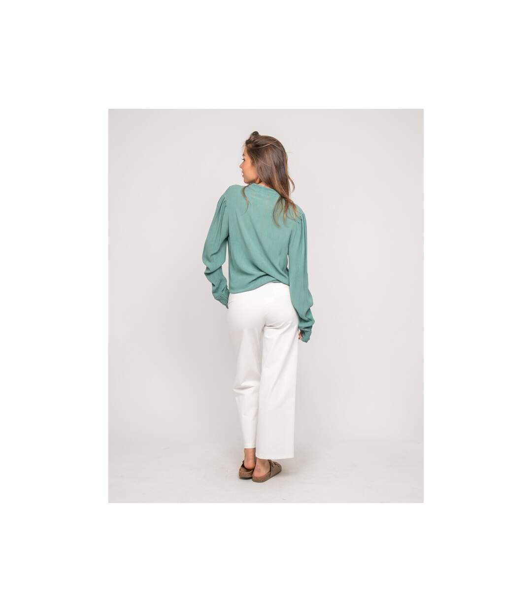 Blouse col v lurex OZAME - Dona X Lisa-2