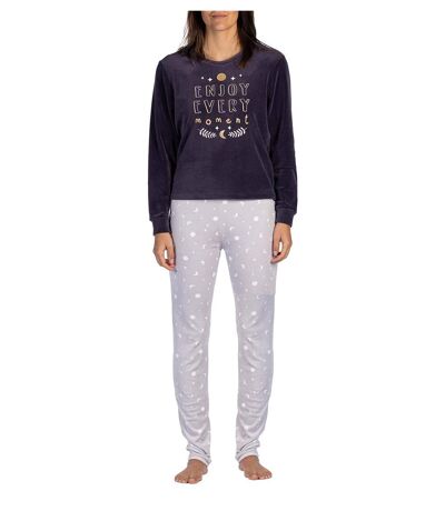 Pyjama COTON MELISSA BROWN MINUI POLAIRE MARINE