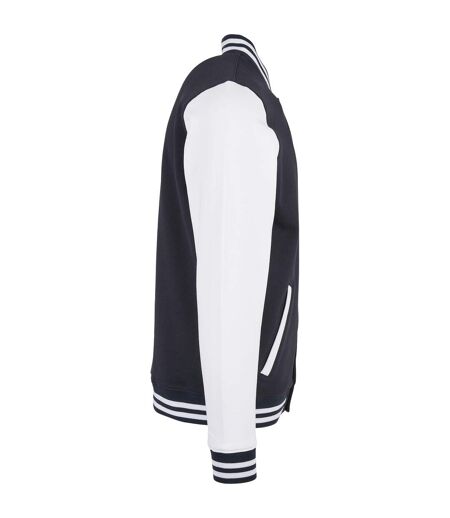 Veste Basic College Homme Bleu Marine Blanc Build Your Brand