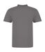 Awdis Mens Piqu Cotton Short-Sleeved Polo Shirt (Charcoal Grey) - UTPC4134