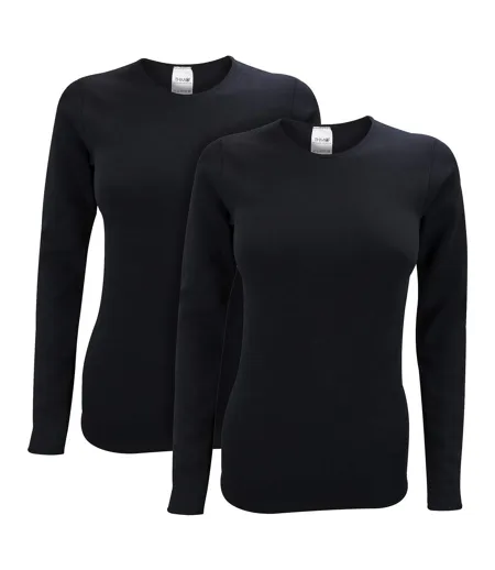 2 Pack Ladies Long Sleeved Thermal Top for Winter