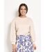 Sweat court col rond en maille douce-1