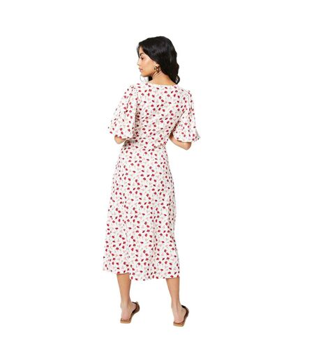 Robe mi-longue femme blanc cassé Dorothy Perkins