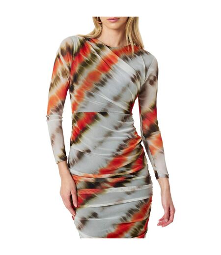 Robe Moulante Motif/style Abstrait Femme Crème AX Paris