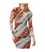 Robe Moulante Motif/style Abstrait Femme Crème AX Paris-4