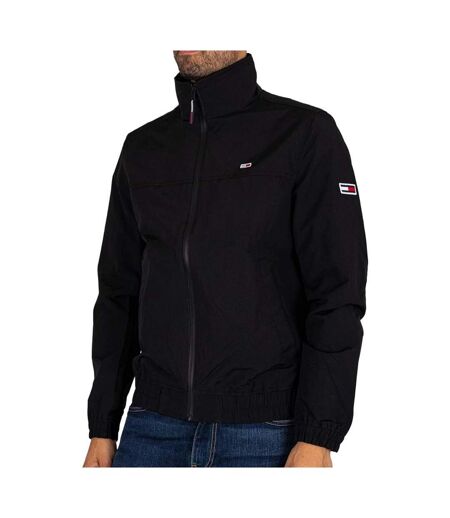 Sweat zippé noir homme tommy hilfiger essential - l