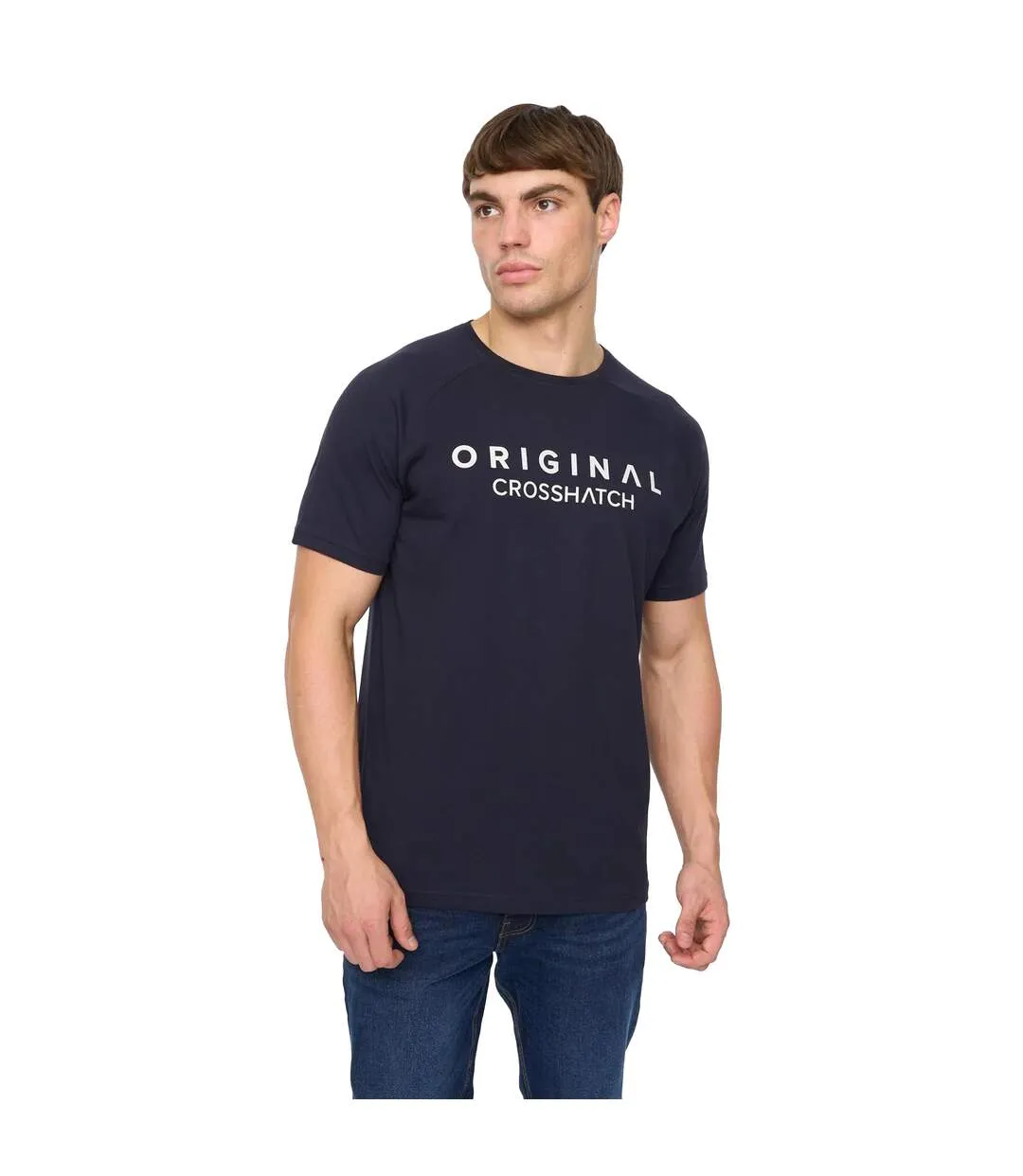Mens Chantlars T-shirt Navy Crosshatch-2