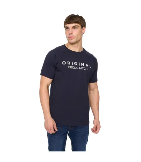 Mens Chantlars T-shirt Navy Crosshatch