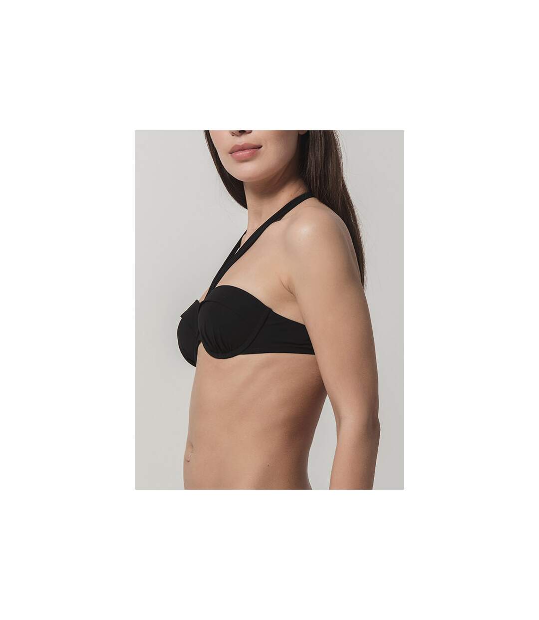 Haut maillot de bain bandeau préformé Blue Sense Luna Splendida noir-2