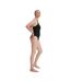 Womens/ladies Medalist One Piece Swimsuit Black Speedo-1