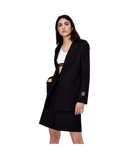 Womens/ladies Plain Blazer Black Armani Exchange
