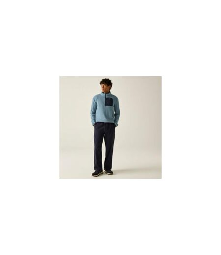 Mens Frankie Half Zip Fleece Top Dusky Blue Navy Regatta