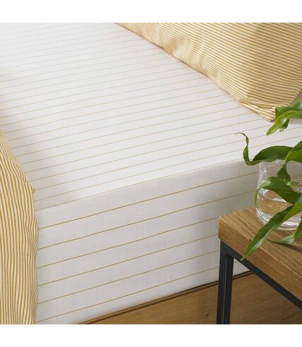The Linen Yard Holbury Fitted Bed Sheet (Ochre Yellow)