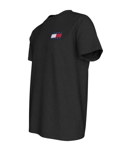 Mens Flag Crew Neck Slim T-shirt Black Tommy Jeans