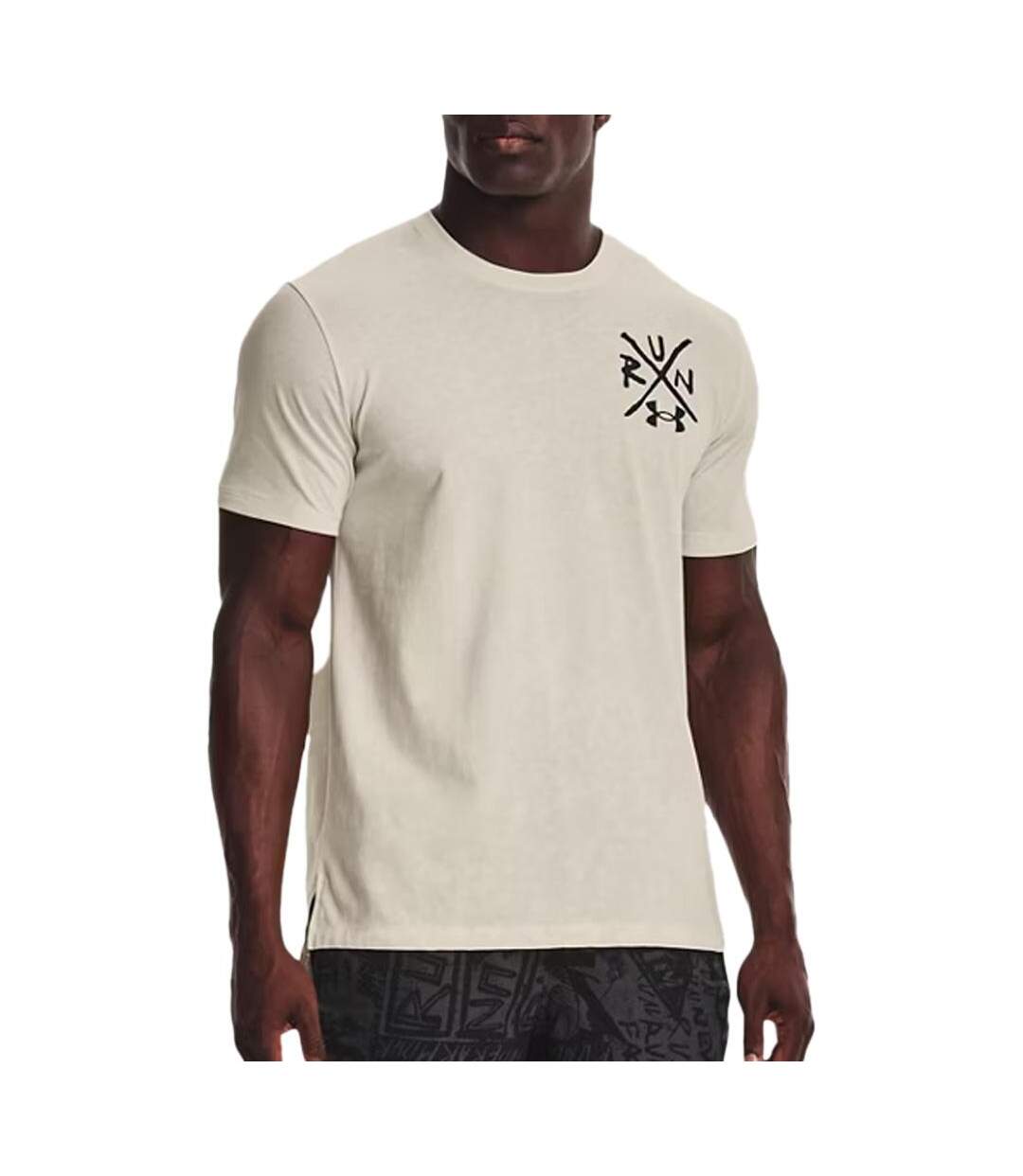 T-Shirt beige homme under armour destroy - l-1