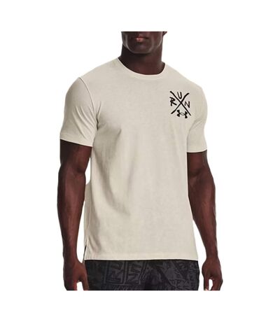 T-Shirt beige homme under armour destroy - l