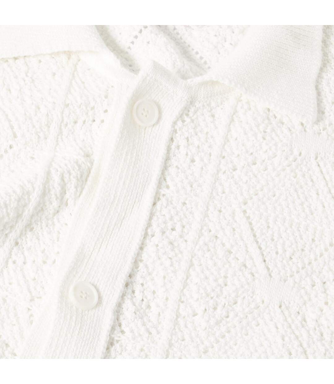 Cardigan Motif/style Tricot En Losanges Homme Blanc Hugo-3