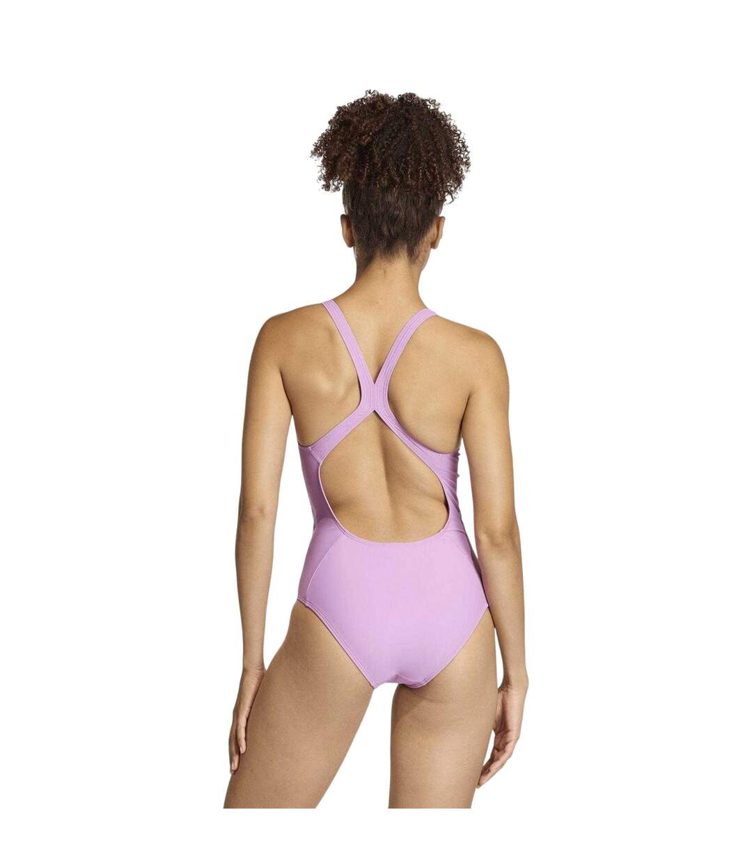 Maillot De Bain 1 Pièce Motif/style 3 Rayures Femme Lilac Pâle Adidas-3