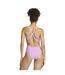 Maillot De Bain 1 Pièce Motif/style 3 Rayures Femme Lilac Pâle Adidas-3