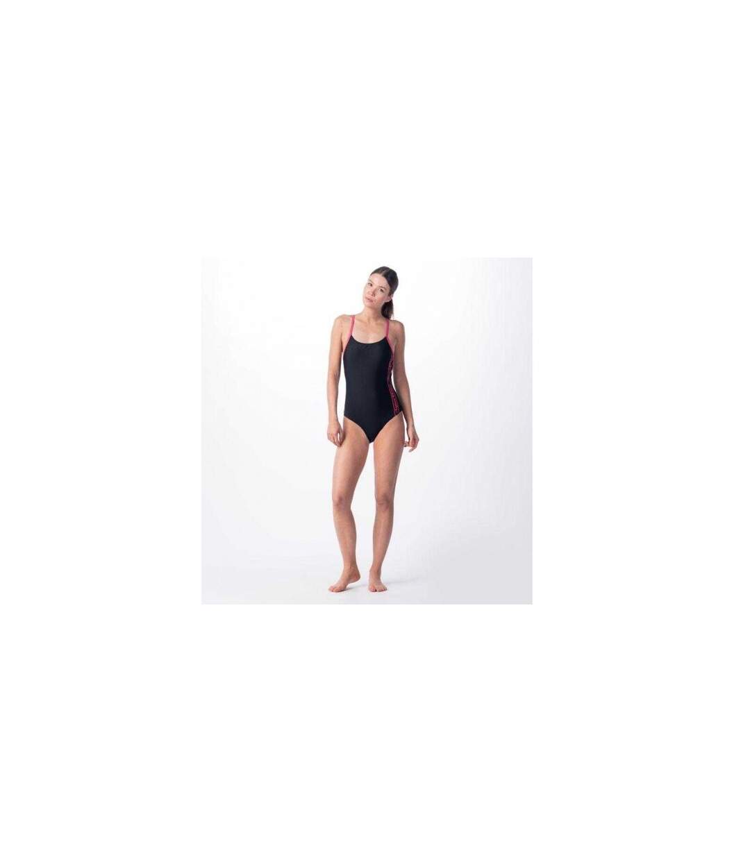 Maillot De Bain 1 Pièce Sublime Femme Noir Rose Aquawave-1