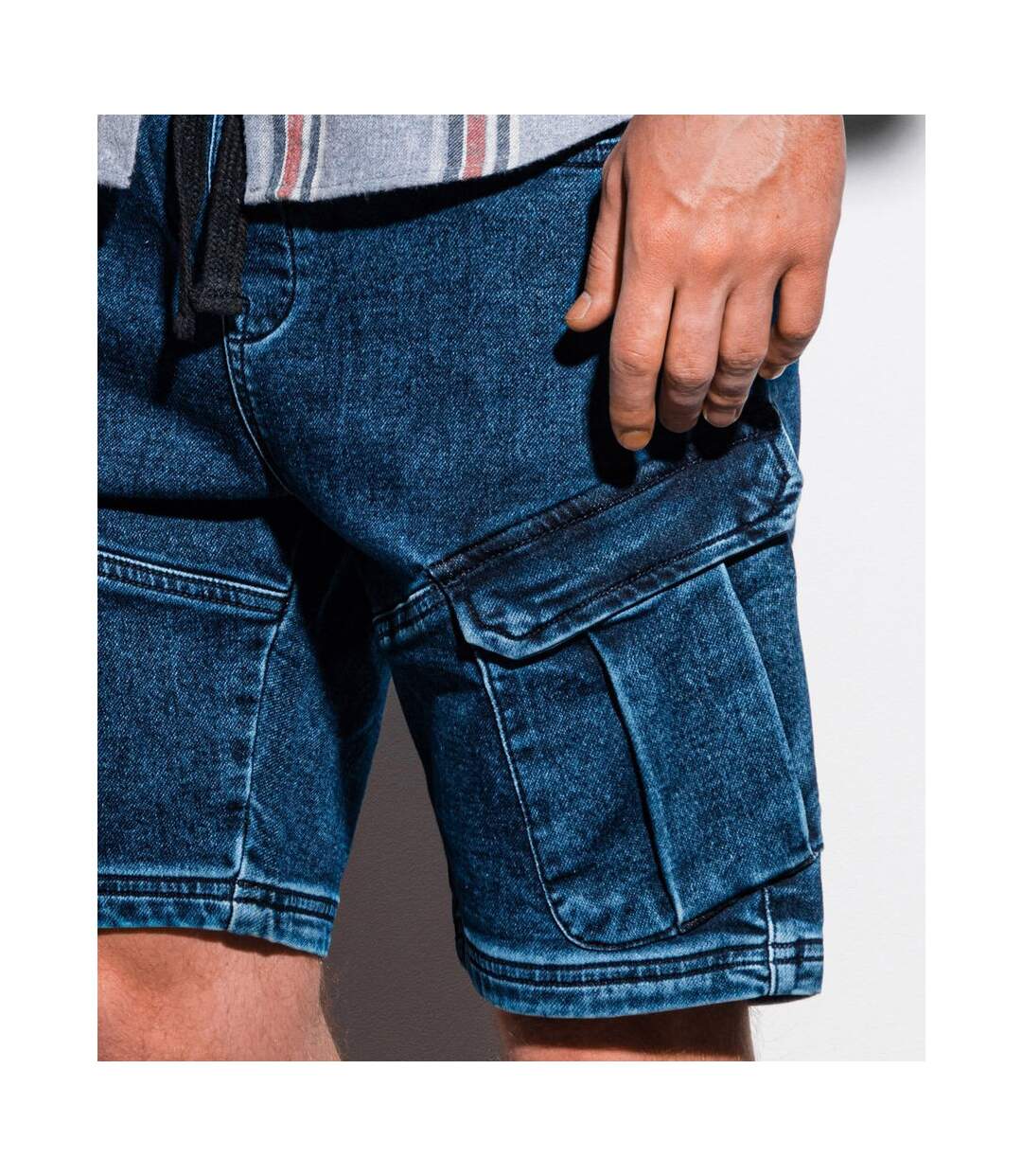 Short jean fashion homme Short W220 bleu