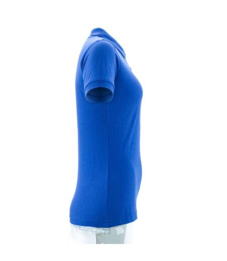 Womens/ladies Crossover Polo Shirt Royal Blue Mascot