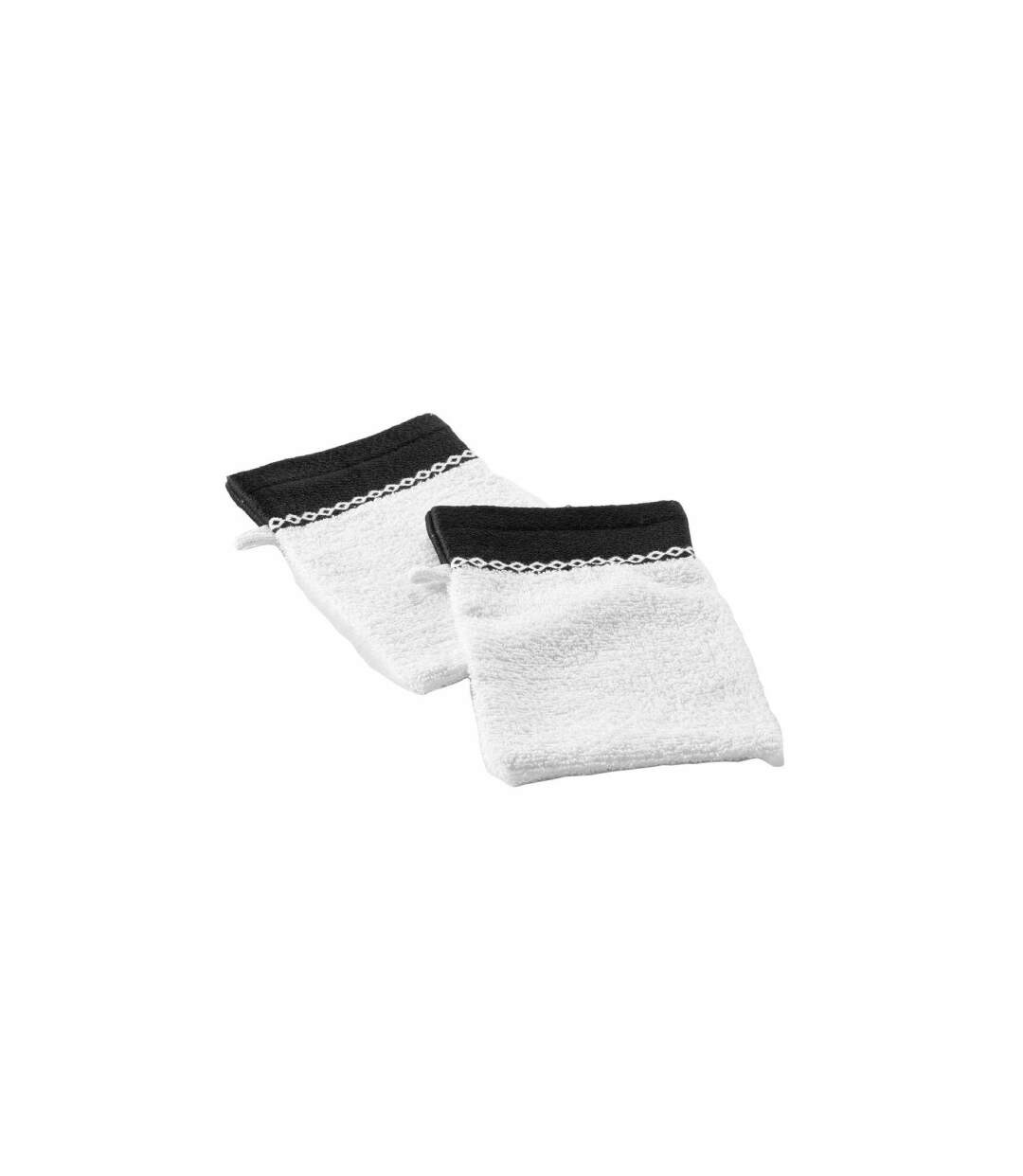 Lot de 2 Gants de Toilette Majesty 15x21cm Blanc-1