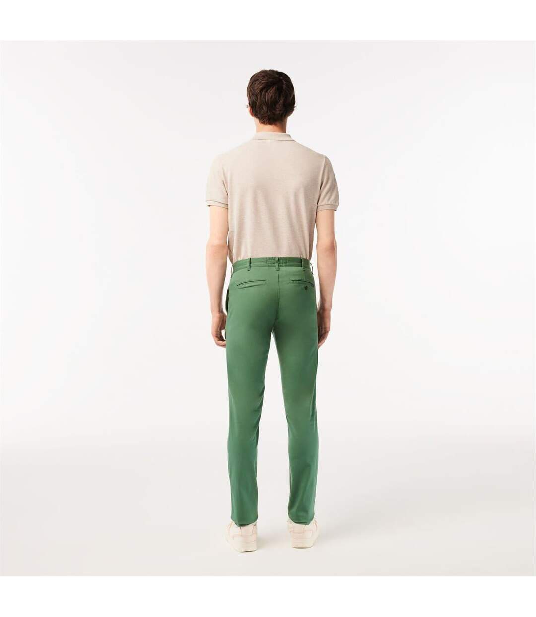 Mens Organic Cotton Slim Chinos Green Lacoste-3