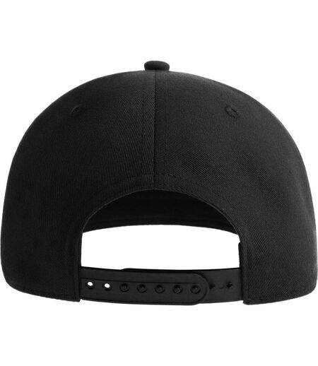 Unisex Adult James 6 Panel Recycled Polyester Snapback Cap Black Atlantis