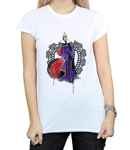 Disney - T-shirt VILLAINS MALEFICENT SKETCH - Femme (Blanc) - UTBI15010