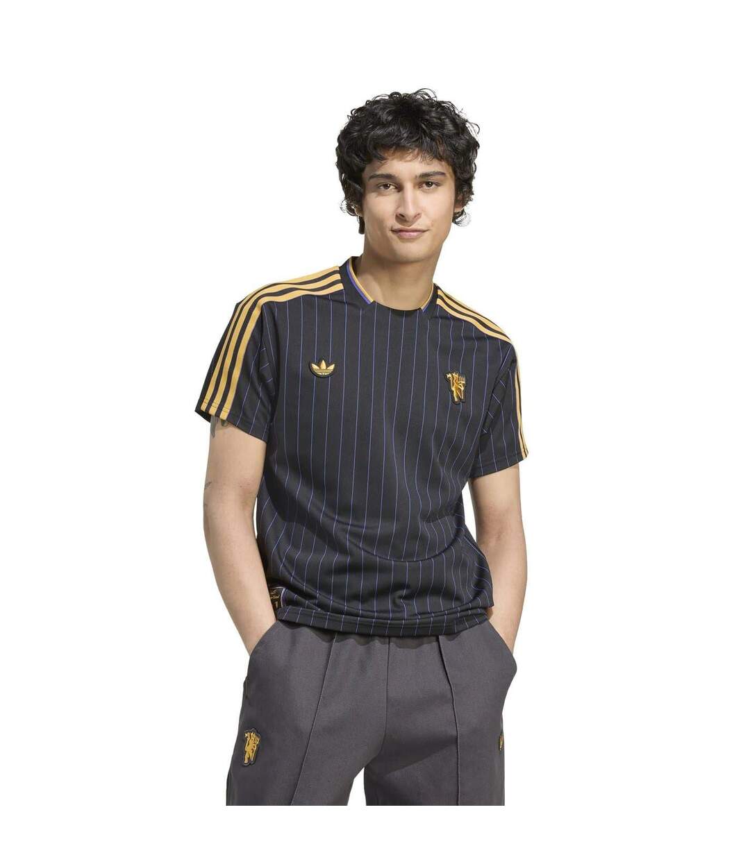 T-shirt Motif/style Manchester United Fc Terrace Icons Adulte Noir Adidas-1
