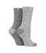 Women's 2-Pack Wool Outdoor Boot Socks | Ribbed Hiking Knit Socks-3