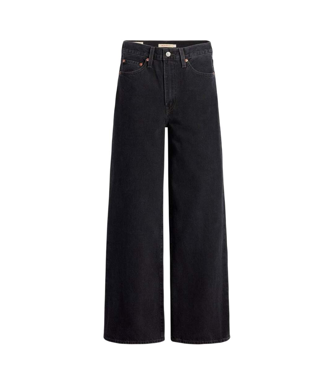 Womens/ladies Cotton Blend Wide Leg Jeans Rosie Levis-2