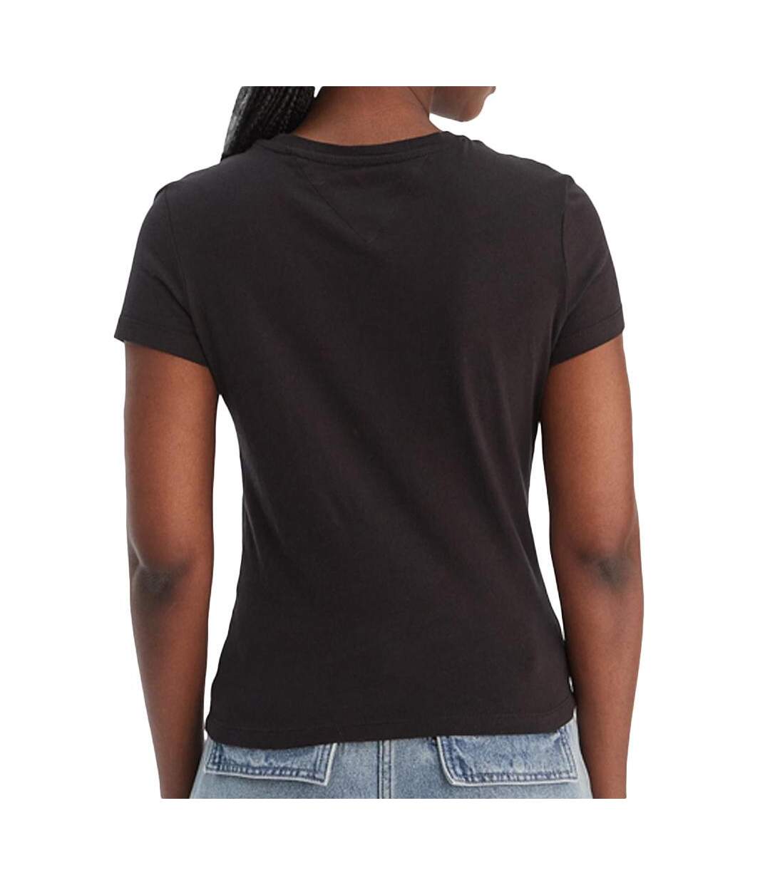 T-Shirt noir femme tommy hilfiger tjw slim-2